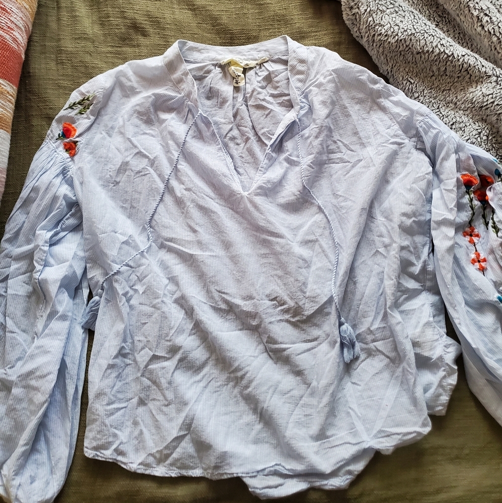 H&M embroidered blouse